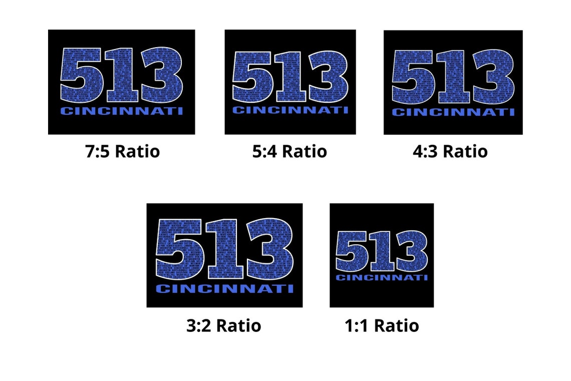 Cincinnati Neighborhoods Digital Art Print, Black, Blue, & White Ohio ...
