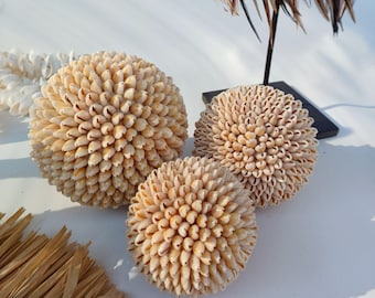 Shell Balls Flower Style Seashell Balls, Shell Flower Ball, Bali Handmade, Home ...
