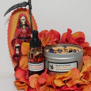 Santa Muerte Oil and Candle Combo