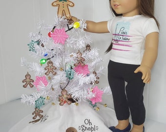 Tree Pendant Necklace Christmas Doll Necklace Christmas Tree 18 inch American Doll Jewelry American Girl Doll Accessories