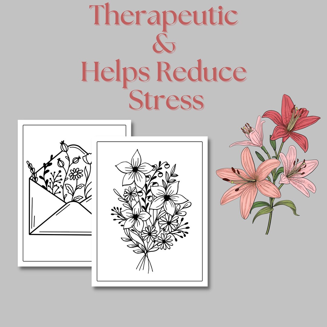 Adult Coloring Book Botanical Garden Instant Download - Etsy