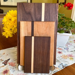 Set of Three Wooden Cutting Boards - Made in Maine - Walnut and/or Cherry