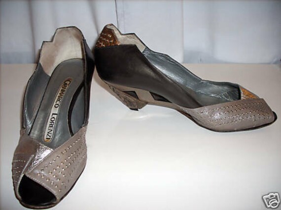 Bottes Talons Femme Yaroslav Shulzhenko By Gianmarco Lorenzi - Taille 36 - Cuir Noir - Fabriqué Main Italie - Occasion Rare