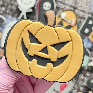 Spooky Pumpkin 1 Halloween Fondant Embosser Cookie Stamp image 1