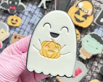 Geist Pumpkin Halloween Fondant Embosser Cookie Stamp