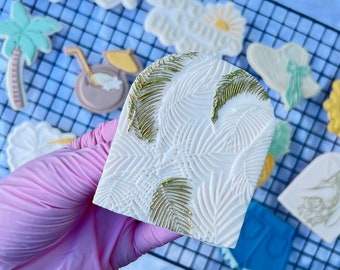Palm Leaves Pattern Embosser Stamp