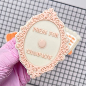 Press for Champagne Embosser Stamp & Cookie Cutter