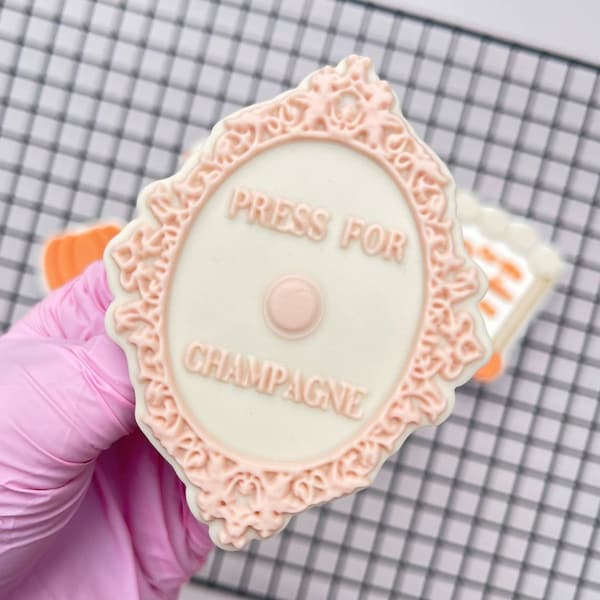 Press for Champagne  Embosser Stamp & Cookie Cutter