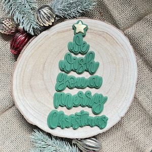 Christmas Tree XXL Set Pop Up Embosser Cookie Stamp with matching Cookie Cutter