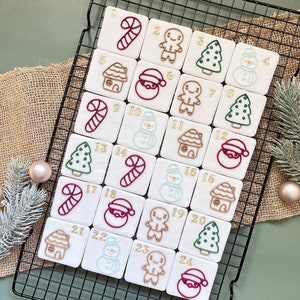 Advent Calendar Set Pop Up Embosser Cookie Stamp with matching Cookie Cutter
