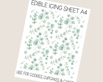 CookieCutterFabrik Fondant Paper Sheet A4 Eucalyptus 2