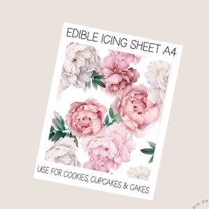 Foglio di carta fondente premium A4 Peonie 1