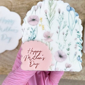 Timbro per biscotti con microcarattere "Festa della mamma"