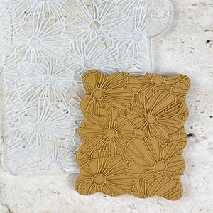 Timbro con texture a margherita per eleganti biscotti in pasta frolla, argilla, torte, matrimoni e dessert primaverili