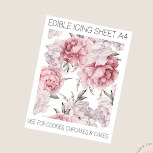 Foglio di carta fondente premium A4 Peonie 2