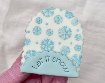 Let it snow Arch Acrylic Font Cookie Stamp