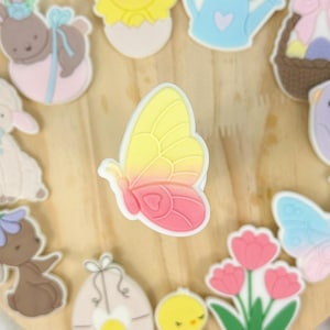 Butterfly Side view Pop Up Easter Fondant Embosser Cookie Stamp Cookie Cutter