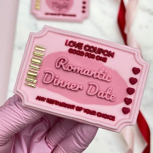 Cortador de galletas y sello para cena romántica con cupón de amor