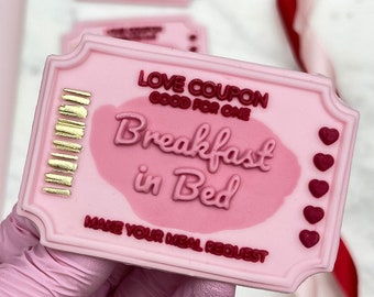 Love Coupon Breakfast in Bed Cookie Cutter & Embosser Stamp