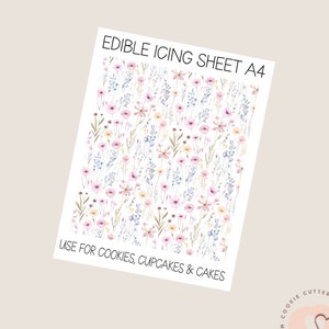 Premium Fondant Paper Sheet A4 Wildflower 1