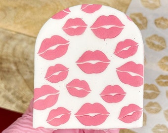 Kiss Kiss Valentines Cake Stencil Cookie Stencil