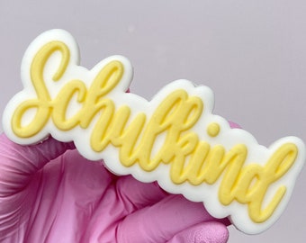 Schulkind Lettering  Cookie Embosser & Cutter Fondantstempel Einschulung