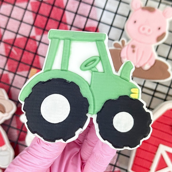 Ranch Traktor Farmer Farm Birthday Embosser Stamp Cookie Cutter