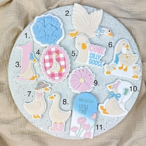 Set di timbri e formine per biscotti a forma di oca vintage - Ideale per il primo compleanno - Festeggia con stile con le anatre