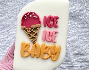 ICE ICE Baby Embosser Stamp Fondant Stamp Cookie Stamp