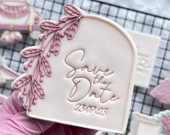 Arch with boho branch Cookie Cutter Embosser Stamp Wedding