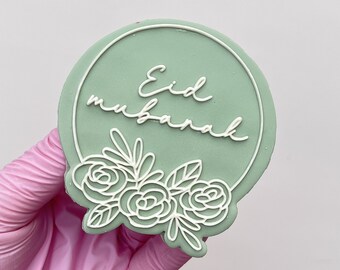 Eid Mubarak Floral Embosser Keksstempel mit Keksausstecher