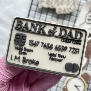 Embosseur de tampons et emporte-pièces pour biscuits Bank of Dad (carte de crédit)