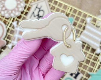 Keychain Home Fondant Embosser Cookie Stamp Cookie Cutter