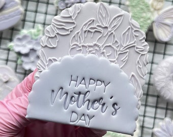 Happy Mother's Day Font Stamp Cookie Stamp