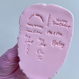Micro Fonts Cookie Stamps Choose your Stamp