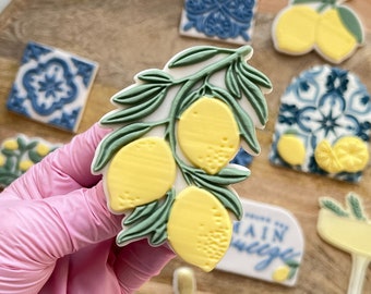 Lemon Branch Cookie Cutter Embosser Stamp Wedding Amalfi Coast
