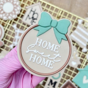 Home Sweet Home Fondant Embosser Cookie Stamp Cookie Cutter image 1