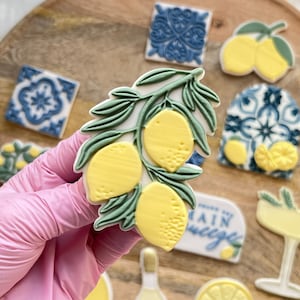 Lemon Branch Cookie Cutter Embosser Stamp Wedding Amalfi Coast