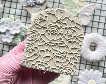 Floral Pattern 4 Fondant Embosser Cookie Stamp Cookie Embosser