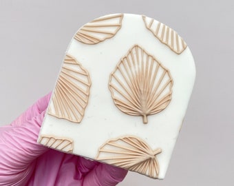 Palm Leaf Pattern Boho Embosser Cookie Stamp