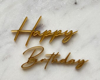 Happy Birthday Cupcake Charm Cookie Topper Acryl 3mm