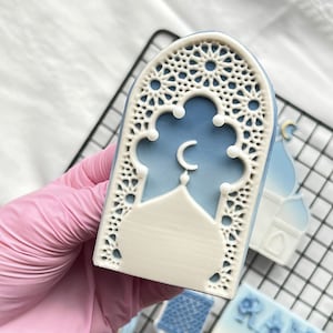 Arabic Window Mosque 3D Pattern Cookie Cutter Embosser Stamp