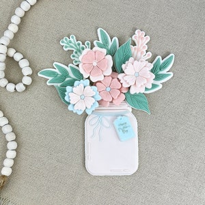 Set di barattoli con fiori, goffratrice per biscotti in pasta 3D con tagliabiscotti