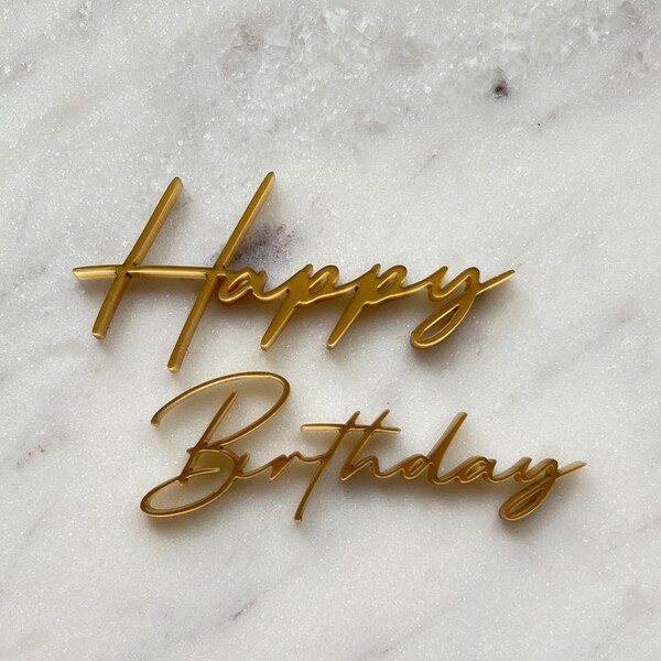 Happy Birthday Cupcake Charm Cookie Topper Acryl 3mm