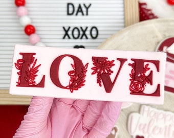 Love Lettering Valentines Day Cookie Cutter & Embosser Stamp