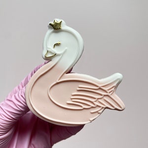 Swan Embosser Stamp Cookie Cutter Cookie stamp with cookie cutter