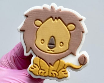 Lion Pop Up Embosser Stamp Cookie Cutter Cookie stamp with cookie cutter