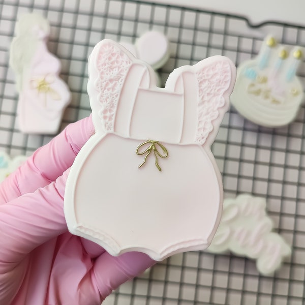 Girl Body  Baby Shower Gender Reveal Party Embosser Stamp Cookie Cutter Fondant - sugarcraft