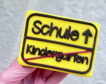 Kindergarten --> School Sign Cookie Embosser & Cutter Fondant Stamp School Enrollment