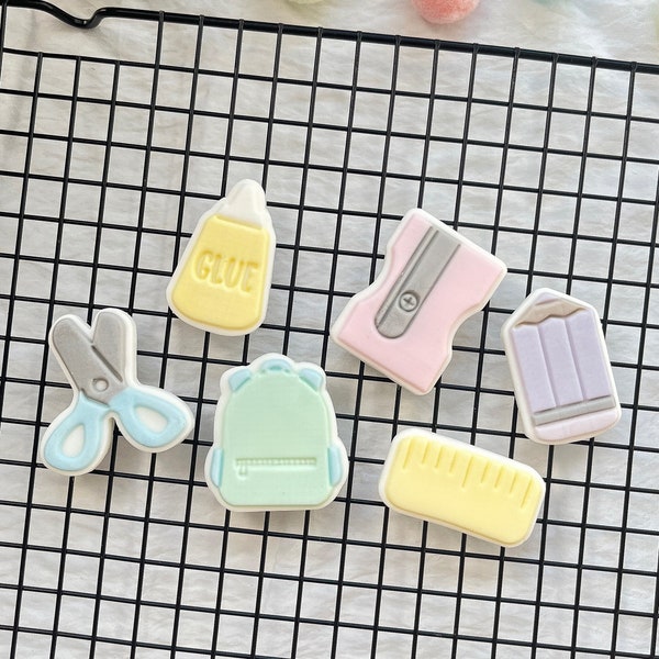 School Minis Set Cookie Embosser & Cutter Fondantstempel Einschulung